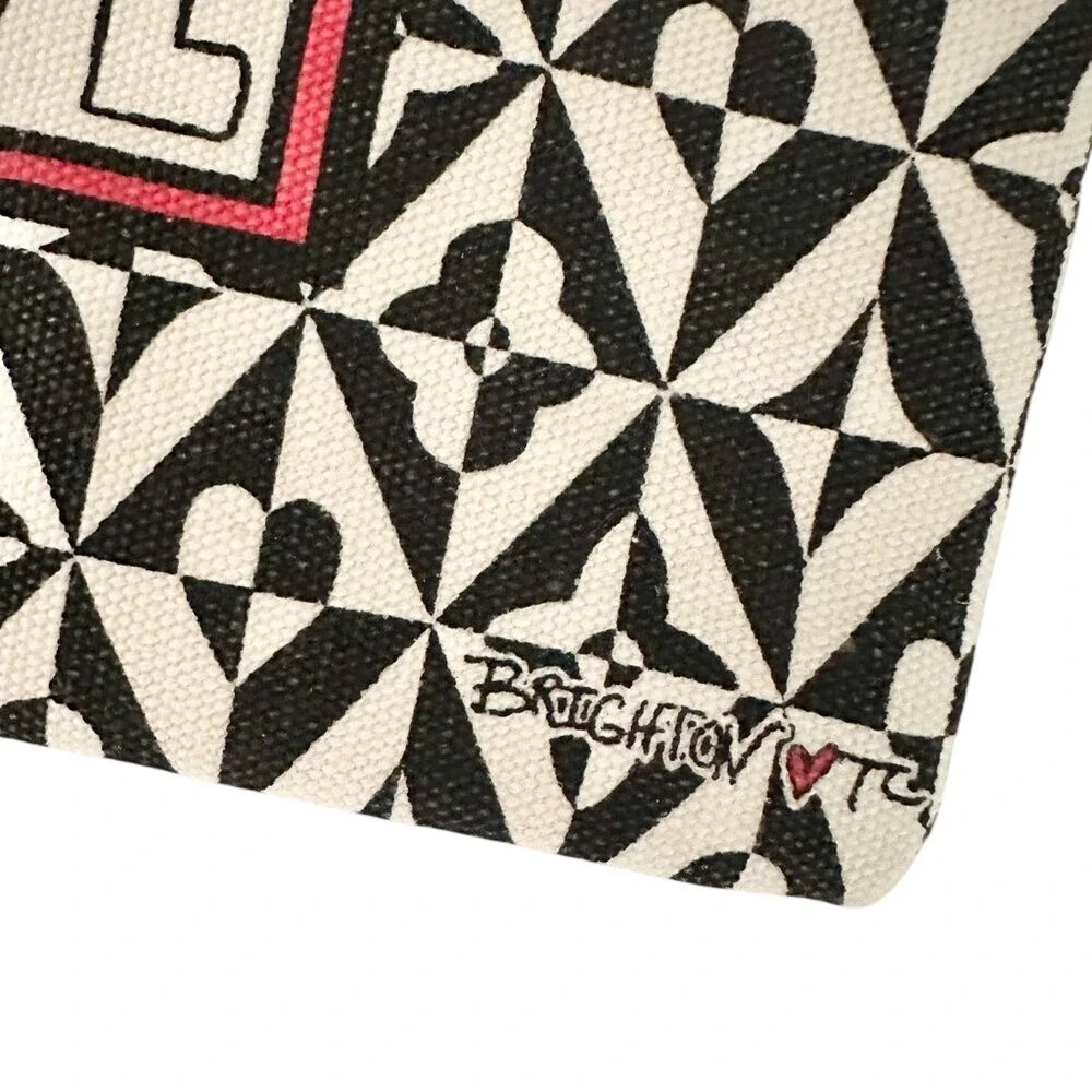 Brighton Love Zippered‎ Makeup Bag Women's Black White Valentine Hearts
